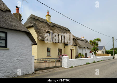 Chaumières à Kilmore Quay, Co Wexford, Irlande Banque D'Images