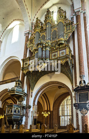 Orgue, Cathédrale de Roskilde, Zélande, danemark Banque D'Images