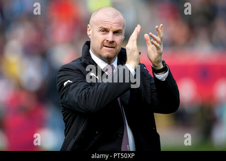 Burnley, Royaume-Uni. 6 octobre 2018. Burnley Manager Sean Dyche avant le premier match de championnat entre Burnley et Huddersfield Town à Turf Moor le 6 octobre 2018 à Burnley, en Angleterre. (Photo de Daniel Chesterton/phcimages.com) : PHC Crédit Images/Alamy Live News Banque D'Images