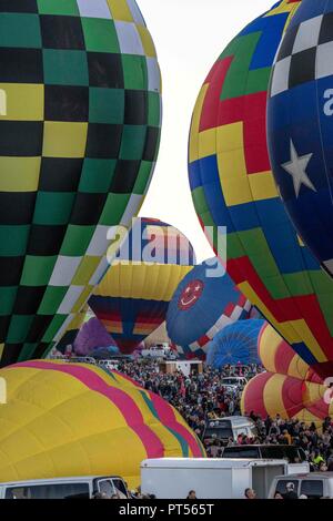 6 octobre 2018 La 47e Albuquerque International Balloon Fiesta d'Albuquerque, Nouveau Mexique en 2018. L'image de crédit Ã' © Lou Novick/Cal Sport Media Banque D'Images