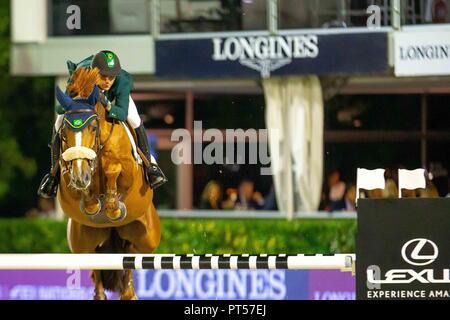 Barcelone, Espagne. 6 octobre 2018. Marlon Modolo Zanotelli. Soutien-gorge. Sirene d'équitation de la Motte. Challenge Cup. Longines Jumping FEI Nations Cup Final. Concours hippique. Barcelone. L'Espagne. Jour 2.06/10/2018. Credit : Sport en images/Alamy Live News Banque D'Images