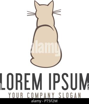 Logo chat mignon. Pet Shop logo. pet care concept design template Illustration de Vecteur