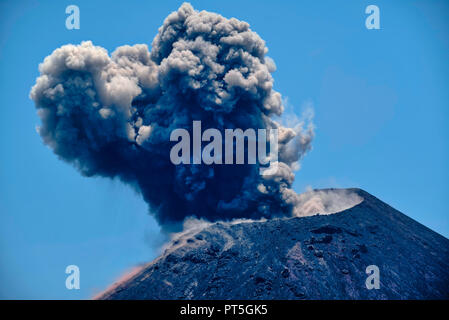 L'Anak Krakatau est un sujet de grand intérêt pour les géologues du monde entier. Les chances d'une éruption de style 1883 lieu de nouveau sont très s Banque D'Images