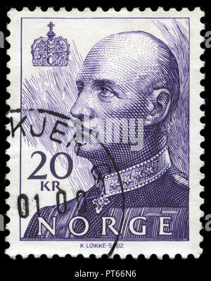 Timbre cachet de la Norvège a publié en 1994 dans la reine Sonja et le Roi Harald V series Banque D'Images