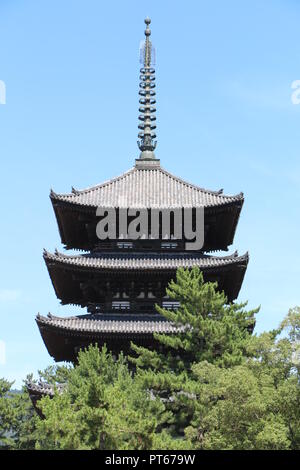 La pagode de cinq étages Kōfukuji, Nara, Japon Banque D'Images