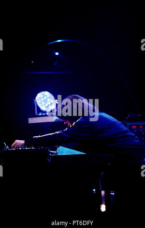 Les concerts et les enregistrements de le musicien français Jean Michel Jarre pour le 30e anniversaire de son premier album Oxygene (Belgique, 19/09/2007) Banque D'Images