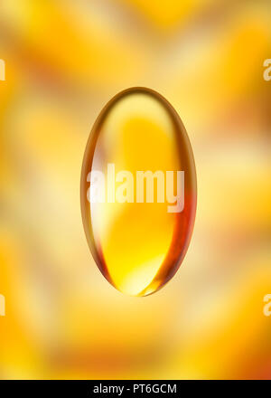 Huile Omega 3 capsules Comprimés, vitamines, gélules, rajeunissement cellulaire, rides, Sérum anti-vieillissement, formule, les cosmétiques Banque D'Images