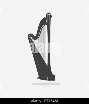 Logo Vector harpe Illustration de Vecteur