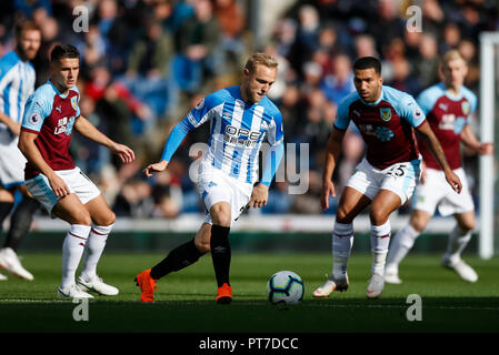 Burnley, Royaume-Uni. 6 octobre 2018. Alex Pritchard de Huddersfield Town au cours de la Premier League match entre Burnley et Huddersfield Town à Turf Moor le 6 octobre 2018 à Burnley, en Angleterre. (Photo de Daniel Chesterton/phcimages.com) : PHC Crédit Images/Alamy Live News Banque D'Images