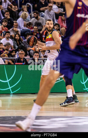 Barcelone, Espagne. 7Th Oct 2018. Rafa Luz, # 5 de Morabanc Andorre en actions au cours de Liga Endesa match entre FC Barcelone et Lassa Morabanc Andorre sur Octobre 07, 2018 au Palau Blaugrana, à Barcelone, Espagne. Credit : AFP7/ZUMA/Alamy Fil Live News Banque D'Images