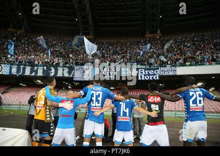 7 octobre, 2018 - Naples, Campanie, Italie : 2018-10-07 SSC Napoli Serie A - Sassuolo championnat. Crédit : Fabio Sasso/ZUMA/Alamy Fil Live News Banque D'Images