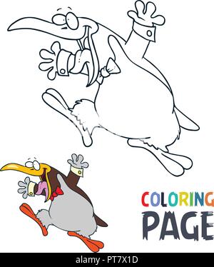 Penguin cartoon coloriage Illustration de Vecteur