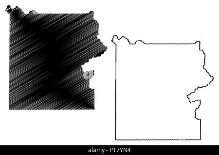 Le Parc National de Yellowstone (Etats-Unis d'Amérique, France) vector illustration, scribble sketch carte du Parc National de Yellowstone Illustration de Vecteur