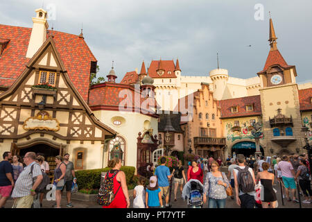 Allemagne Pavillon à Epcot, Walt Disney World, Orlando, Floride. Banque D'Images