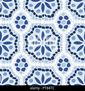 Seamless vector modèle mosaïque marocaine texture carreaux de mosaïque. Illustration de Vecteur