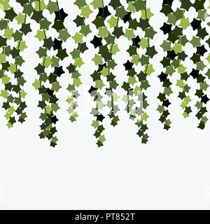 Ivy vecteur seamless background. vert lierre sur un mur blanc Illustration de Vecteur