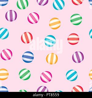 Seamless vector pattern fond bonbons bonbons colorés.. avec bandes décoration alimentaire texture, couleurs arc-en-ciel à rayures pour Noël et autres holid Illustration de Vecteur