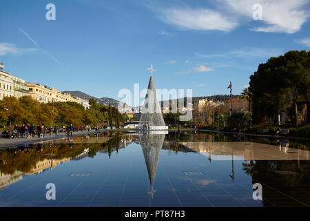 Arbre de Noël à Nice, France Banque D'Images