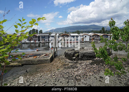 Marina de Mosquito Creek flottantes, Vancouver, Canada Banque D'Images