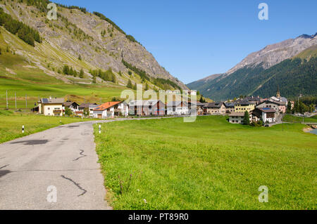 S-chanf est une municipalité dans la région Maloja dans le canton suisse des Grisons. dans la vallée de l'Inn Banque D'Images