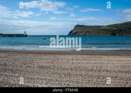 La baie de Port Erin St. et de la plage, l'Ile de Man sur une journée lumineuse Banque D'Images