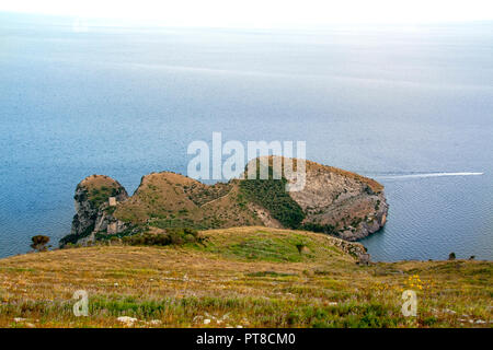 Paysage de la péninsule de Sorrente et le golfe de Naples, Italie Banque D'Images