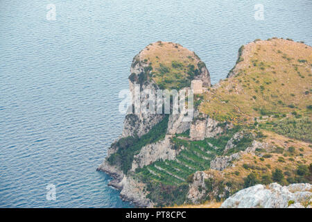 Paysage de la péninsule de Sorrente et le golfe de Naples, Italie Banque D'Images