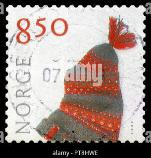 Timbre cachet de la Norvège publié dans Banque D'Images