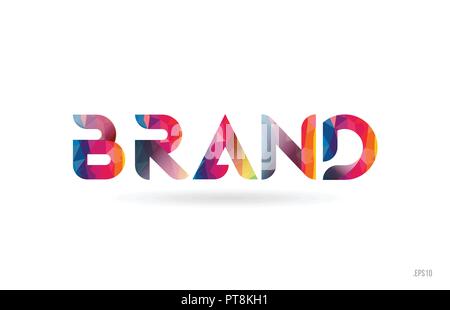 Arc-en-ciel de couleur marque mot texte adapté pour carte de visite, brochure ou typographie logo design Illustration de Vecteur