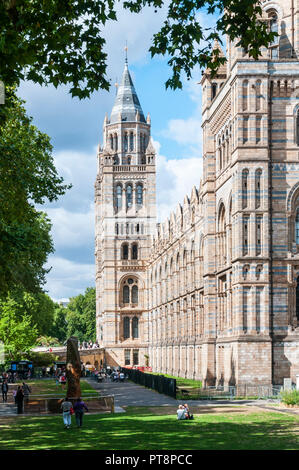 L'Histoire Naturelle de Londres, conçu en style roman par Alfred Waterhouse. Banque D'Images