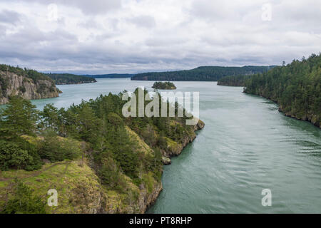 Avis de tromperie de passer entre les îles Whidbey et Fidalgo, Washington Banque D'Images