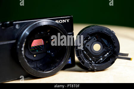 Photo de l'appareil photo cassé Banque D'Images