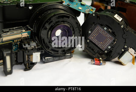 Photo de l'appareil photo cassé Banque D'Images