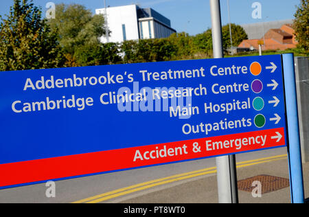 D'Addenbrooke, hôpital de l'université de Cambridge, Angleterre Banque D'Images