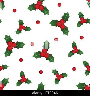 Noël de fruits rouges sur fond blanc. Vector Illustration. Illustration de Vecteur