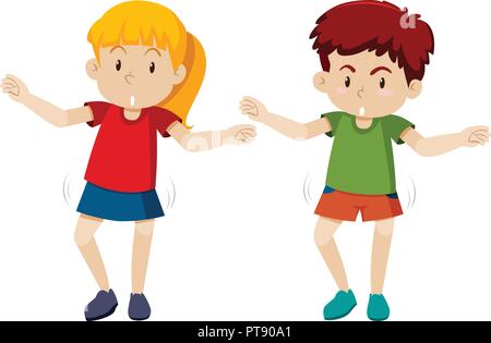 Deux personnes dansant fond blanc illustration Illustration de Vecteur