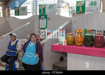 Saint Jean de Sangolqui marché alimentaire, l'Equateur, Banque D'Images