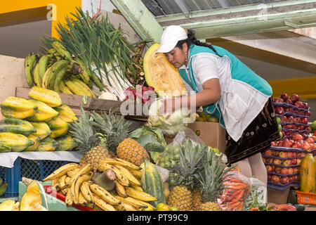 Saint Jean de Sangolqui marché alimentaire, l'Equateur, Banque D'Images