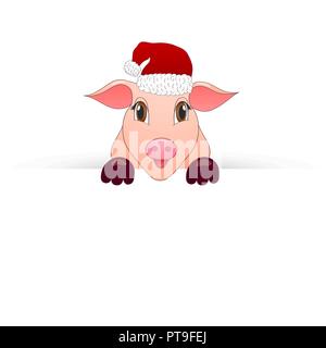 Piggy nouveau symbole de l'année ressemble à court de papier Illustration de Vecteur