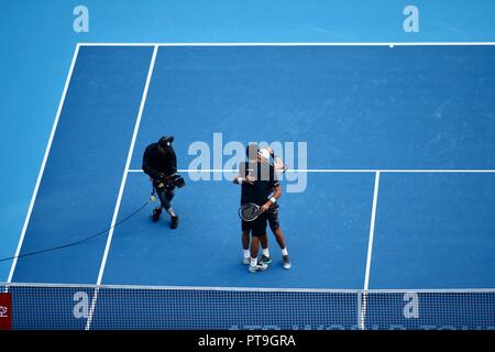 De Pékin, Pékin, Chine. 8 octobre, 2018. Beijing, Chine-joueurs professionnels de tennis Grand Chelem Lukasz et Marcelo Melo défaite Oliver Marach et Mate Pavic 2-0 Open de Chine à Beijing en 2018, le 7 octobre 2018. Crédit : SIPA Asie/ZUMA/Alamy Fil Live News Banque D'Images