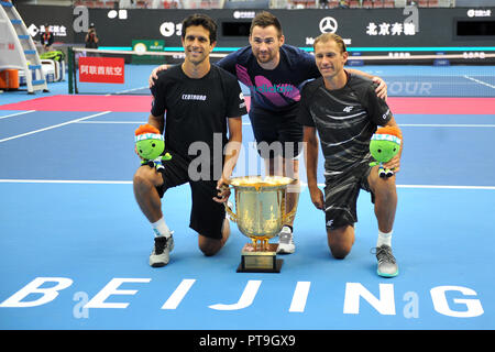 De Pékin, Pékin, Chine. 8 octobre, 2018. Beijing, Chine-joueurs professionnels de tennis Grand Chelem Lukasz et Marcelo Melo défaite Oliver Marach et Mate Pavic 2-0 Open de Chine à Beijing en 2018, le 7 octobre 2018. Crédit : SIPA Asie/ZUMA/Alamy Fil Live News Banque D'Images