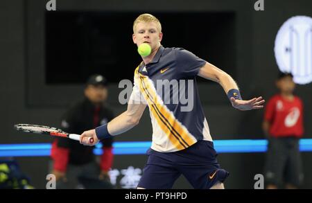 Beijing, Beijing, Chine. 8 octobre, 2018. Beijing, Chine-joueur de tennis professionnel Nikoloz Basilashvili bat Kyle Edmund 2-0 à la demi-finale de l'Open de Chine 2018 à Beijing, Chine, 6 octobre 2018. Crédit : SIPA Asie/ZUMA/Alamy Fil Live News Banque D'Images