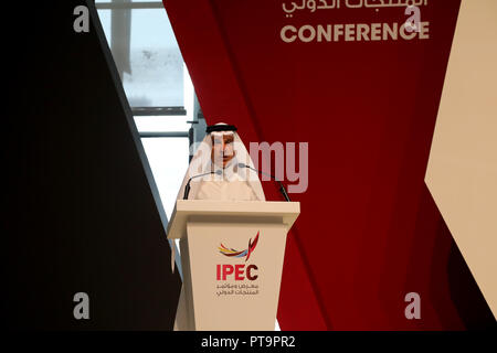 / Qatar Doha - Octobre 8, 2018 : Akbar Al Baker, directeur général de Qatar Airways, la conférence de l'IPEC à Doha, Qatar Crédit : Dominic Dudley/Alamy Live News Banque D'Images