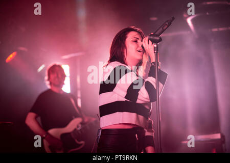 Danemark, copenhague - le 7 octobre 2018. Le chanteur et compositeur anglais Blackery Emma effectue un concert live à bêta dans Copenhague. (Photo crédit : Gonzales Photo - Ewa Godd). Gonzales : Crédit Photo/Alamy Live News Banque D'Images