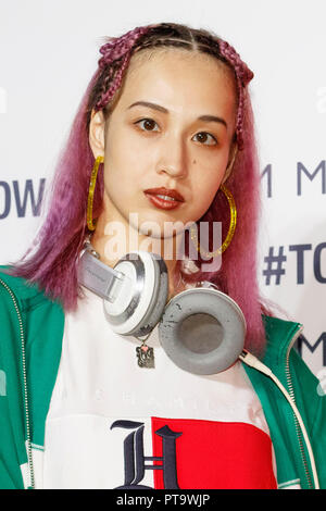 Tokyo, Japon. 8 octobre, 2018. Yuka Mizuhara pose pour les caméras lors de l'événement Les icônes de Tokyo le 8 octobre 2018, Tokyo, Japon. La marque de mode américaine Tommy Hilfiger a présenté sa collection automne 2018 à Tokyo international invitant et célébrités japonaises comme pilote de F1 Lewis Hamilton et le modèle et l'épouse de Justin Bieber Hailey Baldwin. Credit : Rodrigo Reyes Marin/AFLO/Alamy Live News Banque D'Images