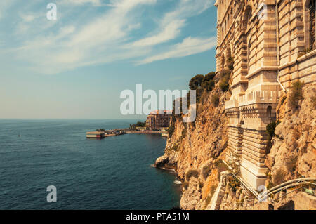 Musée Océanographique de Monaco-Ville pendant un jour d'été Banque D'Images