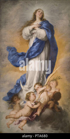 L'Immaculée Conception de la Vierge, 1670. Organisateur : Murillo, Bartolomé Estebàn (1617-1682). Banque D'Images