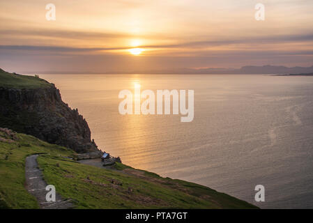 Paysage sur l'île de Skye à Lealt vue cascade Banque D'Images