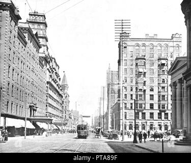 Main Street, Rochester, New York State, USA, c1900. Créateur : Inconnu. Banque D'Images