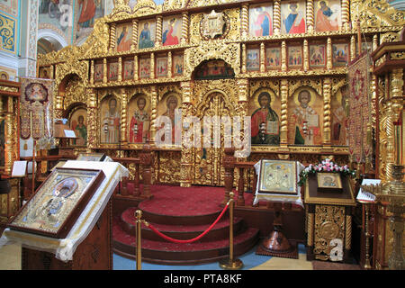 Kazakhstan, Almaty, cathédrale Saint-Nicolas, orthodoxe russe, Banque D'Images